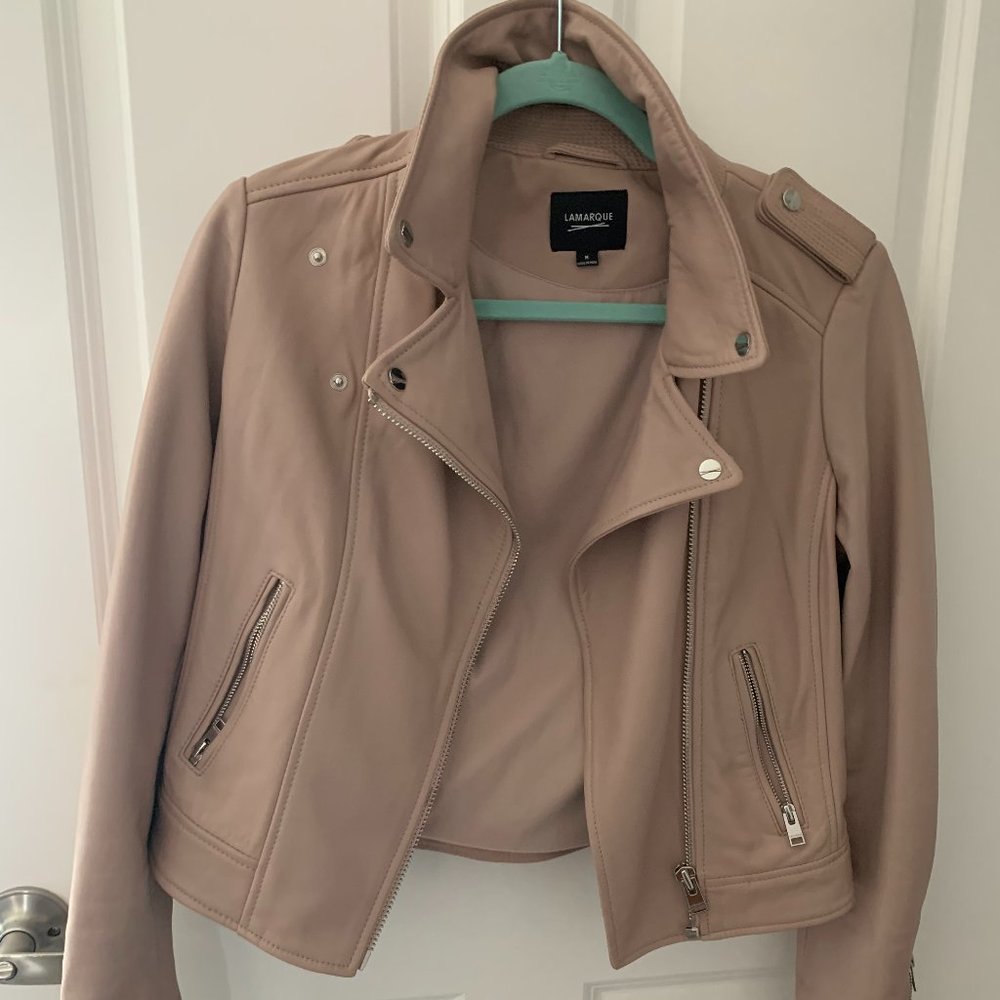 Lamarque Leather Bomber Jacket